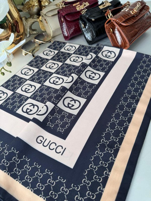 Gucci Krep İpek Eşarp 44125 – Taba