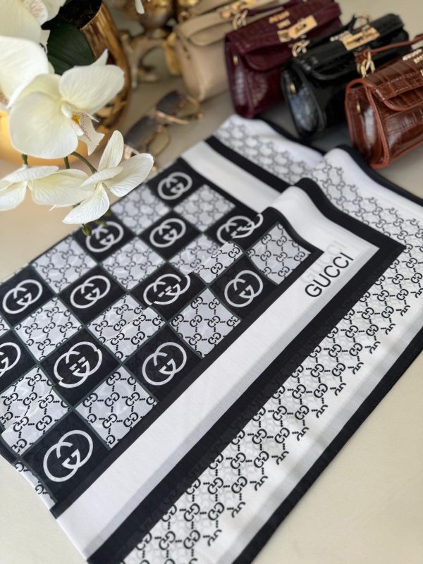 Gucci Krep İpek Eşarp 44125 – Antrasit