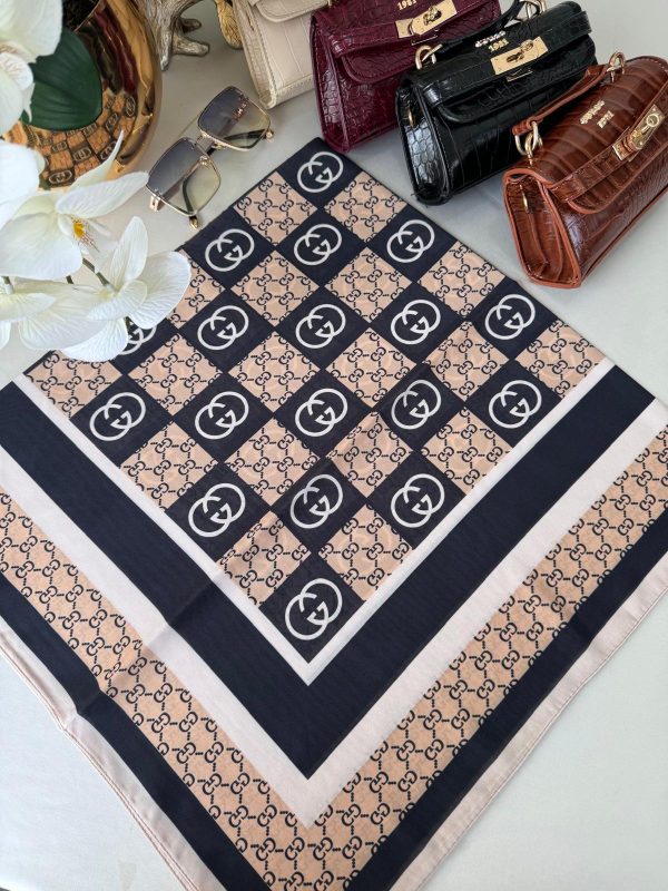 Gucci Krep İpek Eşarp 44125 – Soft Vizon