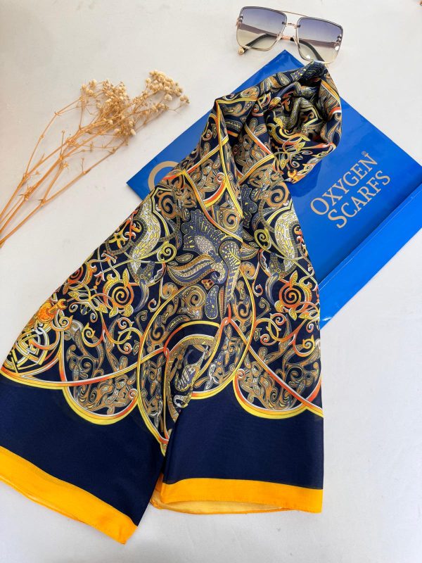 Hermes Etnik Pamuk Soft Şal 61531 – Lacivert