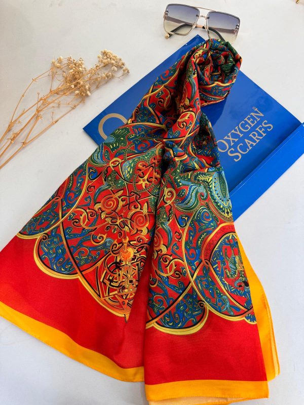 Hermes Etnik Pamuk Soft Şal 61531 – Turuncu