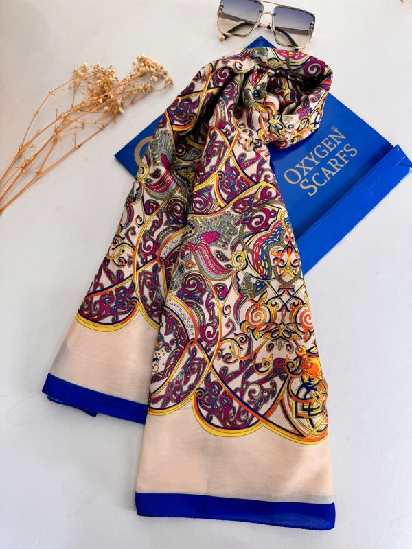 Hermes Etnik Pamuk Soft Şal 61531 – Saks