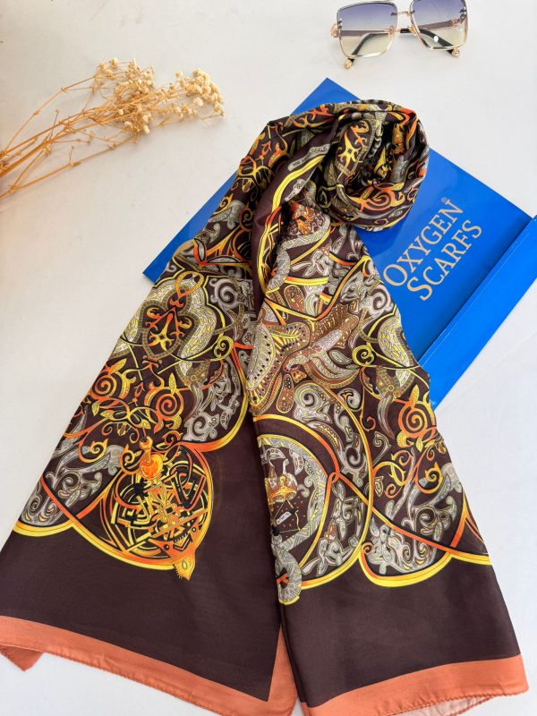 Hermes Etnik Pamuk Soft Şal 61531 – Acı Kahve