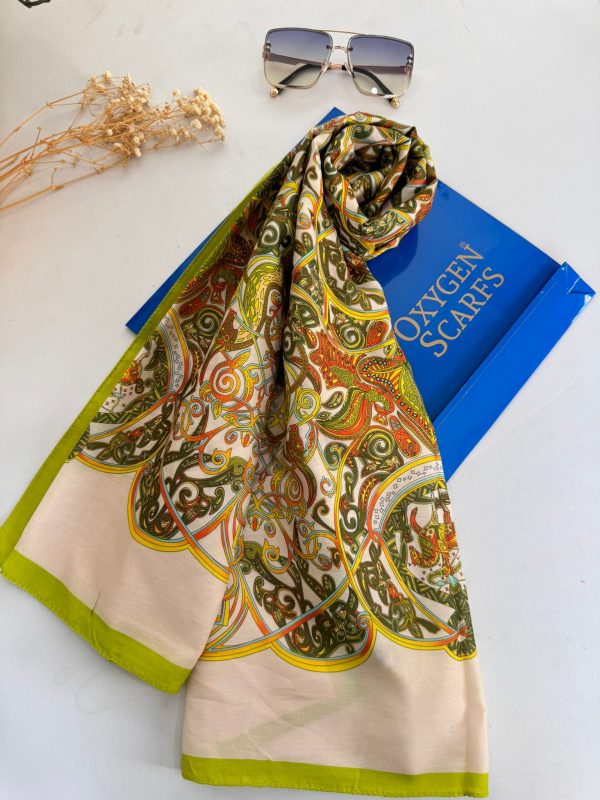 Hermes Etnik Pamuk Soft Şal 61531 – Fıstık