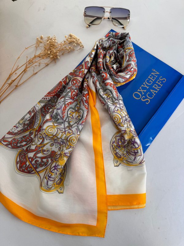 Hermes Etnik Pamuk Soft Şal 61531 – Ekru