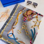 Hermes Zincir Desen Pamuk Soft Şal 61532 - Gri