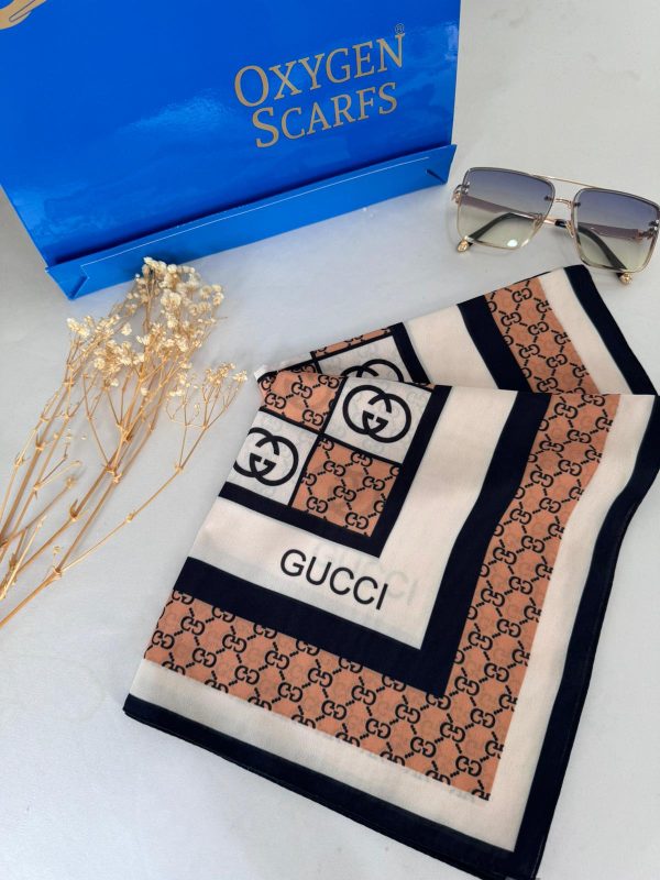 Gucci Krep İpek Eşarp 44125 – Camel