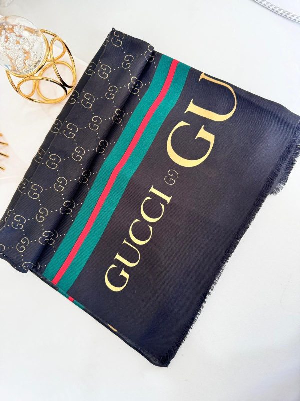 Gucci Pamuk Soft Şal 61571 – Siyah/Sarı