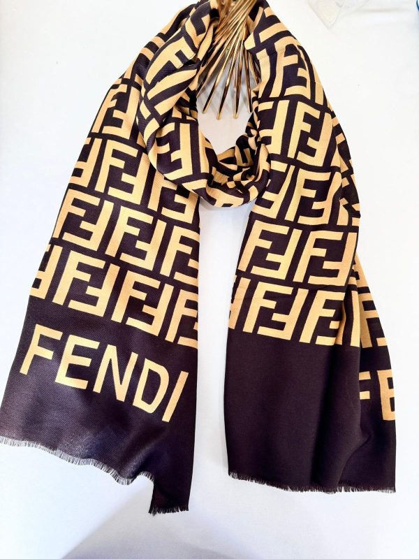 Fendi Pamuk Soft Şal 61572 – Acı Kahve