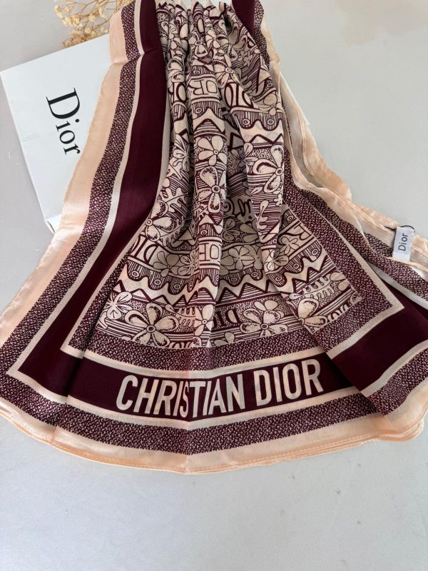 Dior İthal Vual İpek Şal 44983 – Bordo