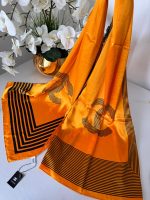 Chanel İthal Vual İpek Şal 014461 - Turuncu