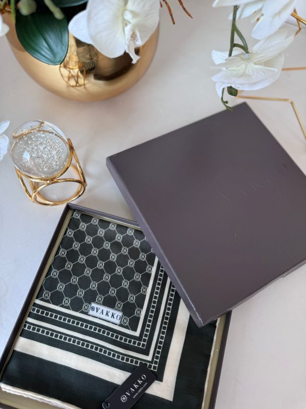 Vakko Desen Pamuk Soft Eşarp – Haki