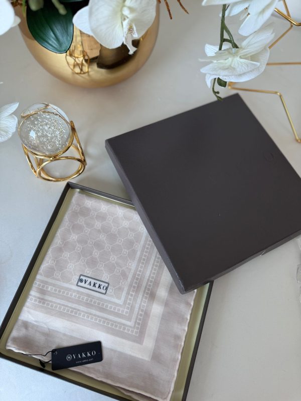 Vakko Desen Pamuk Soft Eşarp – Latte