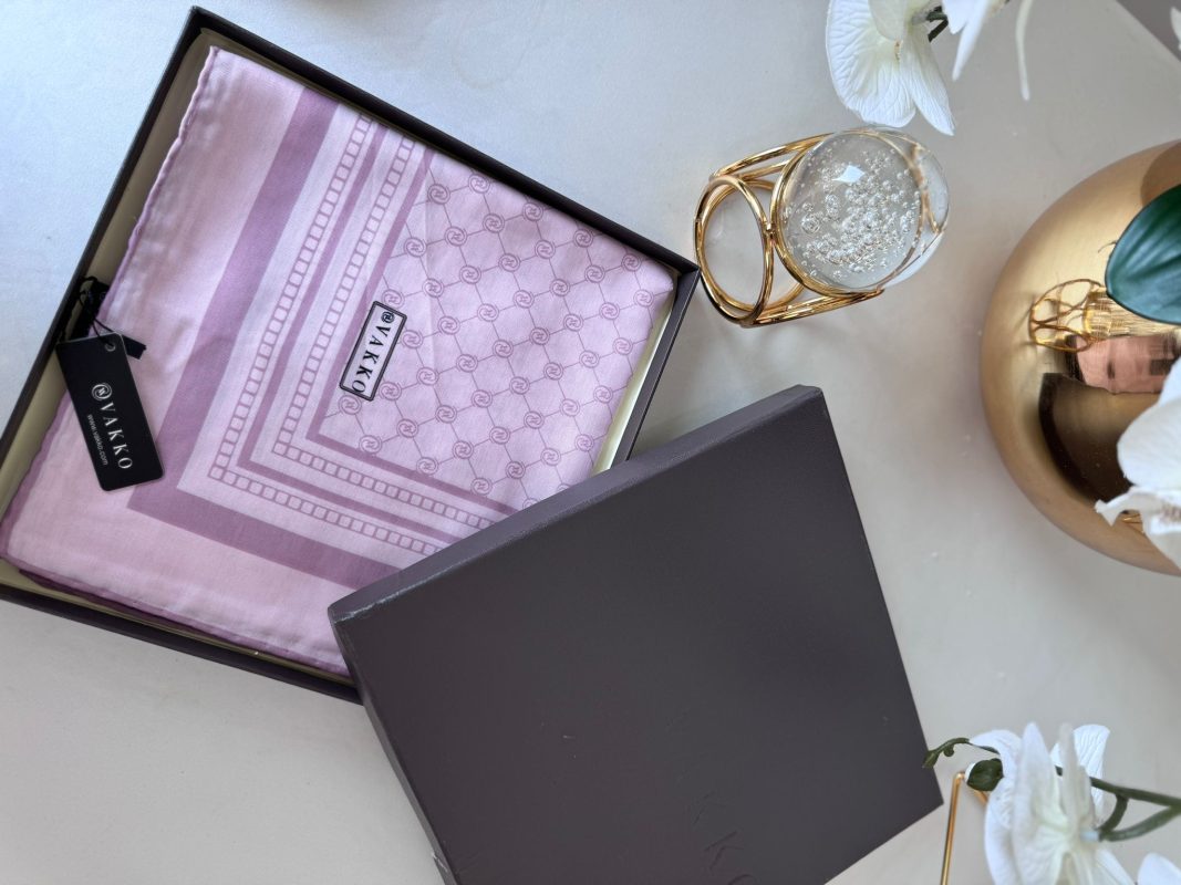 Vakko Desen Pamuk Soft Eşarp – Pembe