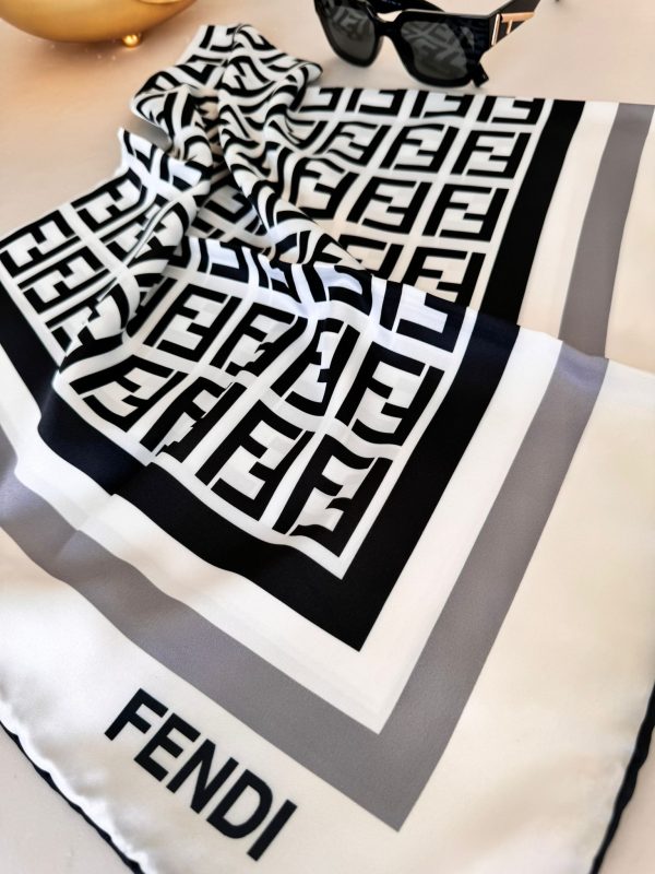 fendi twill eşarp – beyaz
