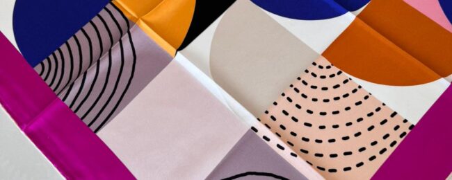 COLOR PLUS OVAL DESEN  %100 İPEK 280398 - Fuşya