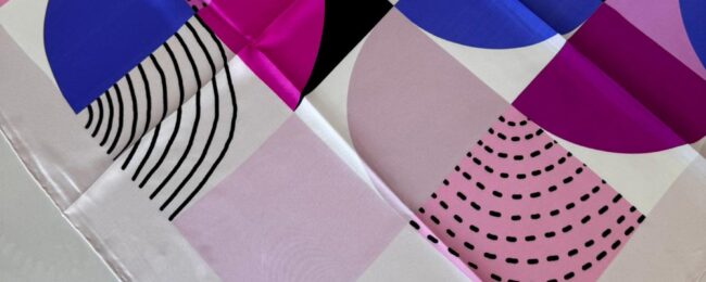 COLOR PLUS OVAL DESEN  %100 İPEK 280398 - Mürdüm