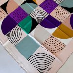 COLOR PLUS OVAL DESEN %100 İPEK 280398 - Ekru mor