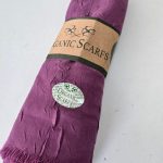 Organic Scarfs Bambu Kraş Şal Modeli - mürdüm eriği