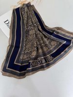Dior İthal Vual İpek Şal  44983 -  Lacivert