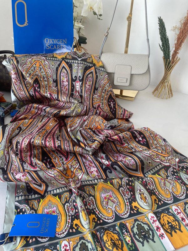 Etro Desen Vual İpek Şal 74839 – Haki