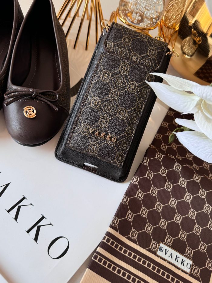 Vakko T3 Çanta Telefonluk - Kahve