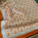 Pier Cardin Kare Desen Pamuk Soft Eşarp 10850 - Turuncu