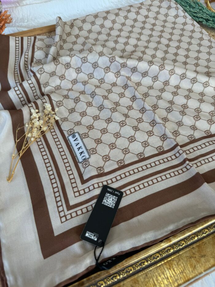 Vakko Desen Pamuk Soft Eşarp - Camel
