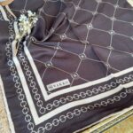Vakko Zincir Detaylı Pamuk Soft Eşarp 54380 - Acı Kahve