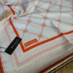 Vakko Zincir Detaylı Pamuk Soft Eşarp 54380 - Turuncu
