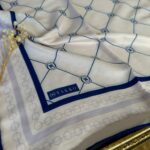 Vakko Zincir Detaylı Pamuk Soft Eşarp 54380 - Bebe Mavisi