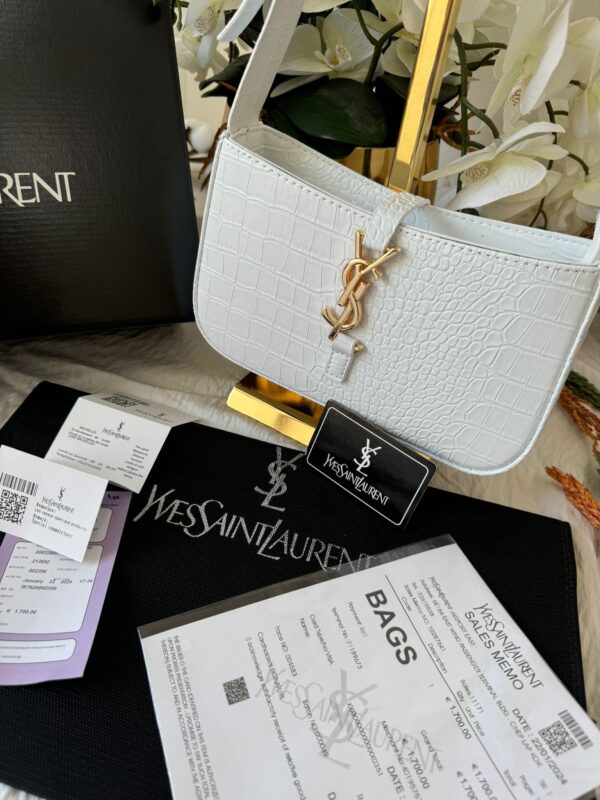 YSL Premium Deri Çanta – Beyaz