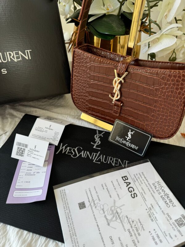 YSL Premium Deri Çanta – Taba