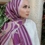 Hermes Kemer Desen Pamuk Soft Şal 61533 - Mürdüm