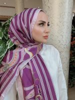 Hermes Kemer Desen Pamuk Soft Şal 61533 - Mürdüm