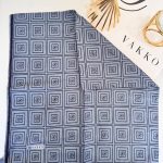 Vakko Kare Desen Pamuk Soft Eşarp 610144 - Antrasit