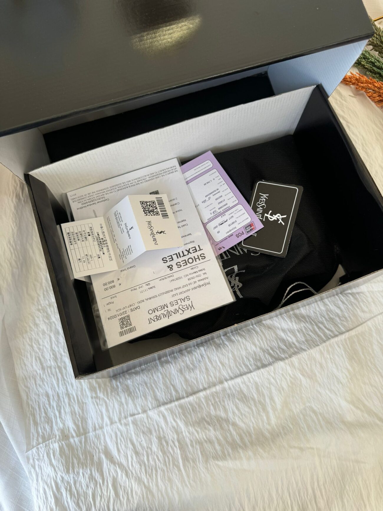 YSL Premium Deri Çanta - Beyaz - Görsel 3