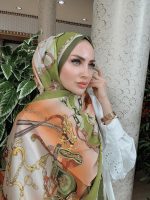 Hermes Zincir Desen Pamuk Soft Şal 61532 - Fıstık