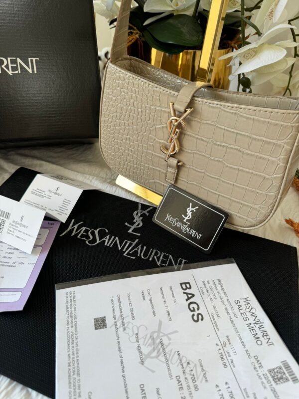 YSL Premium Deri Çanta – Vizon