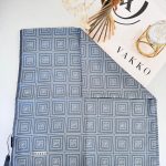 Vakko Kare Desen Pamuk Soft Eşarp 610144 - Füme