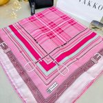 Vakko Ekose Desen Pamuk Soft Eşarp 68190 - Fuşya