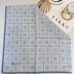 Vakko Kare Desen Pamuk Soft Eşarp 610144 - Gümüş