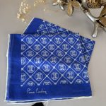 Pier Cardin Kare Desen Pamuk Soft Eşarp 27689 - İndigo