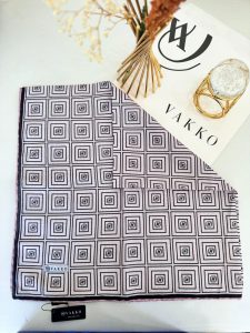 Vakko Kare Desen Pamuk Soft Eşarp 610144 - Pembe