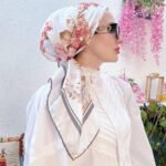 Vakko Çiçek Desen Eşarp - Gri