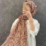 Çiçek Deen Pamuk Soft Şal 424434 - Karamel