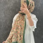 Çiçek Deen Pamuk Soft Şal 424434 - Yaprak Yeşili