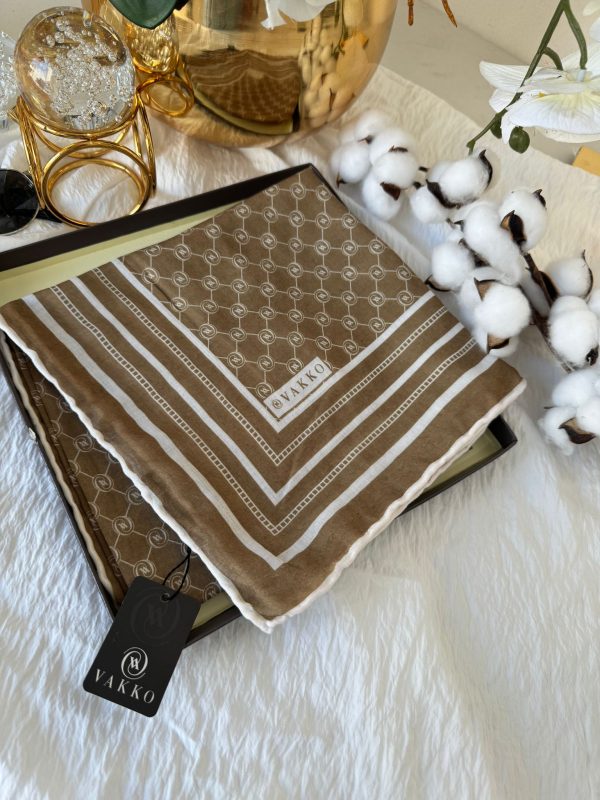 Vakko Desen Pamuk Soft Eşarp – Gold