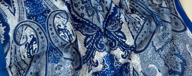 Etnik Etro Desen Pamuk Soft Şal 61534 - Saks