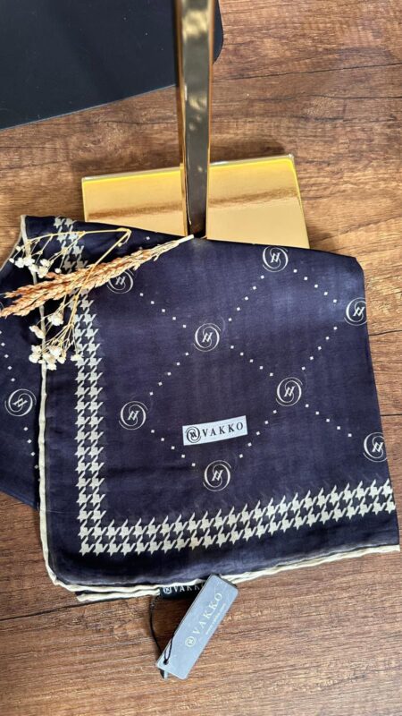 Vakko Nokta Desen Eşarp 87359 – Siyah/Camel